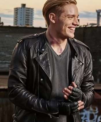 TV Series Shadowhunters Jace Wayland Black Biker Leather Jacket