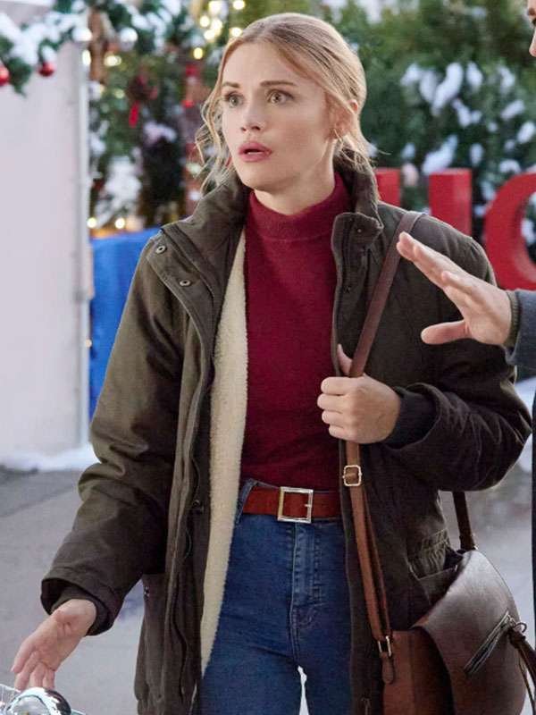 Time for Him to Come Home for Christmas (2022) Holland Roden Green Jacket