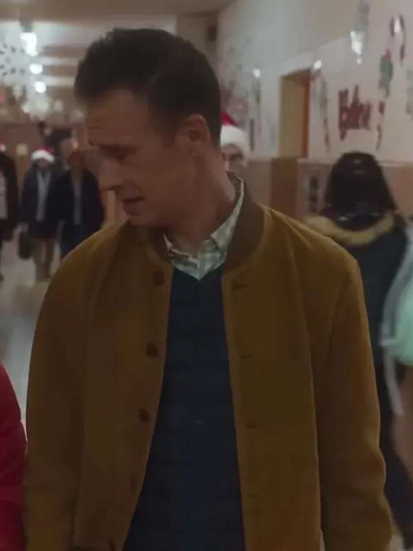 Christmas with You Freddie Prinze Jr Brown Bomber Leather Jacket