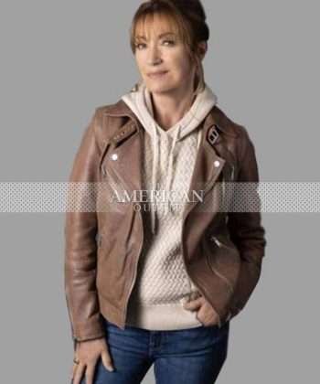 Jane Seymour Harry Wild Brown Leather Jacket