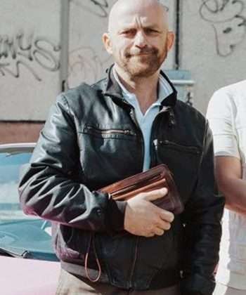 Hádkovi (2022) Hynek Cermák Black Leather Jacket