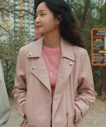 Lee Bom TV Series Link: Eat, Love, Kill Pink Leather Jacket