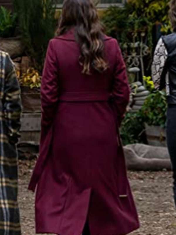 Angelique Cabral TV Series Maggie Maroon Trench Coat