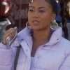 TV Series All American Homecoming Netta Walker Purple Cropped Puffer Jacket