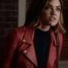 Aria Montgomery Pretty Little Liars Red Leather Jacket