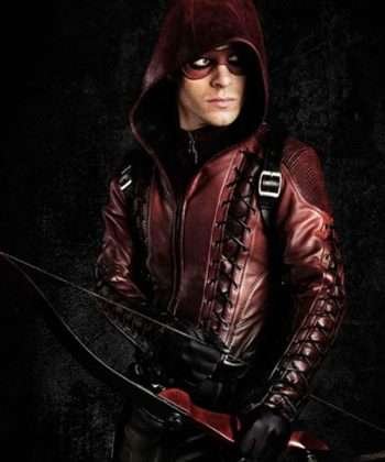 Arrow Colton Haynes Red Leather Jacket