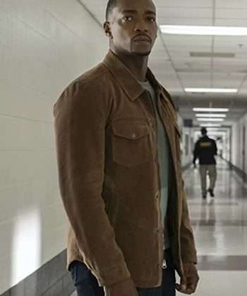 TV Series The Falcon and the Winter Soldier Anthony Mackie Brown Leather Jacket