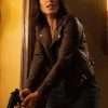 Sidney Prescott Scream Neve Campbell Brown Biker Leather Jacket