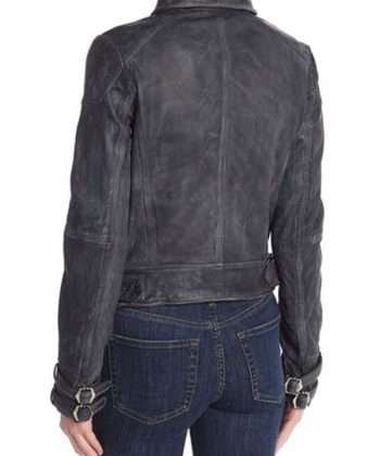 Dinah Drake Arrow Black Leather Jacket