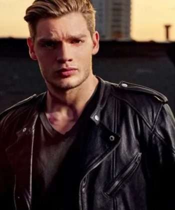 Dominic Sherwood Shadowhunters Jace Wayland Black Leather Jacket