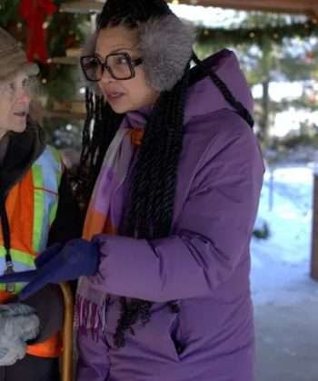 TV Series Three Pines Myrna Landers Purple Puffer Jacket