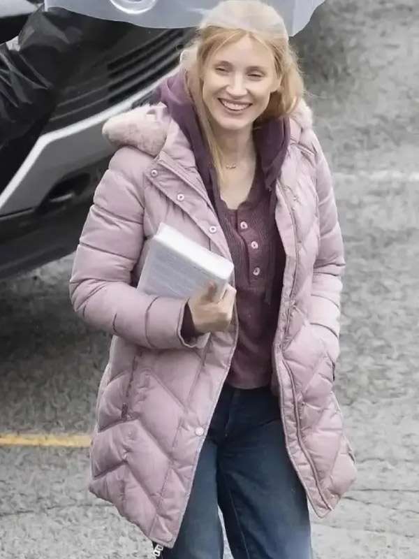 The Good Nurse Jessica Chastain Pink Jacket Amy Loughren The Good Nurse Pink Jacket