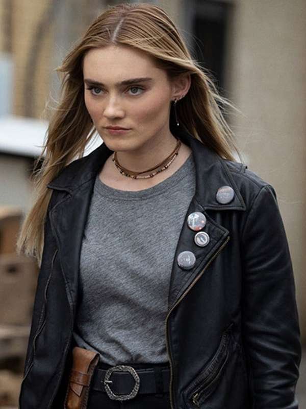 Mary Campbell The Winchesters Season 01 Black Biker Leather Jacket