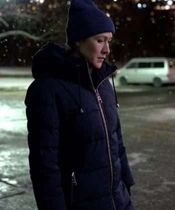 Isabelle Lacoste TV Series Three Pines Blue Puffer Coat
