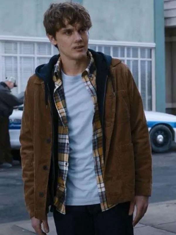 TV Series Wednesday Hunter Doohan Corduroy Brown Jacket
