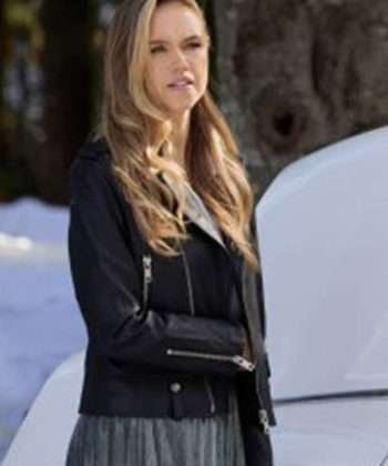 #Xmas (2022) Lillian Doucet-Roche Black Biker Leather Jacket