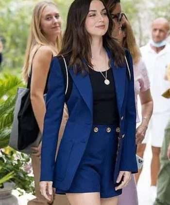 Blonde Norma Jeane Blue Blazer Coat