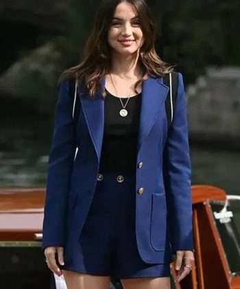 Ana de Armas Blonde 2022 Norma Jeane Blue Blazer