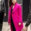 Sarah Jeffery Charmed Season 03 Maggie Vera Pink Wool Coat