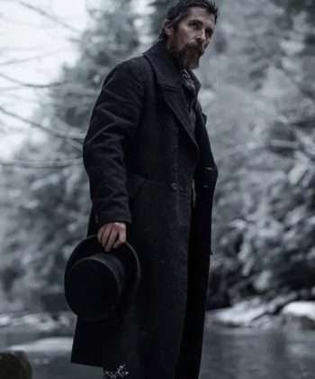 Christian Bale The Pale Blue Eye 2022 Wool Coat