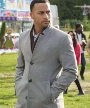 George Campbell Christmas Comes Twice Michael Xavier Grey Wool Coat