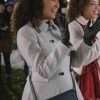 Cheryl Jenkins Christmas Comes Twice Grey Wool Coat