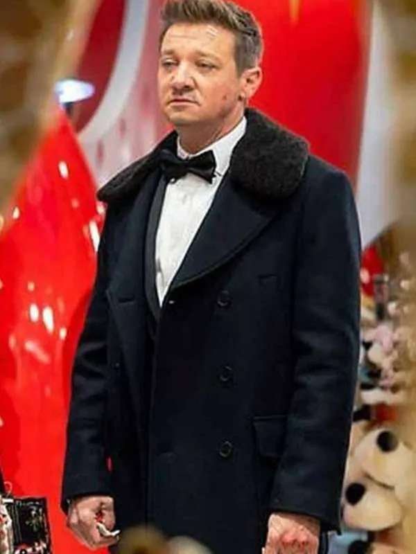 Jeremy Renner Hawkeye S01 Black Trench Coat