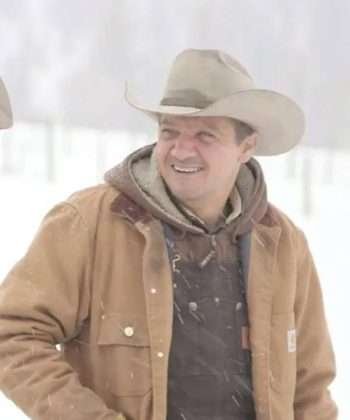 Cory Lambert Winder River Jeremy Renner Brown Cotton Jacket