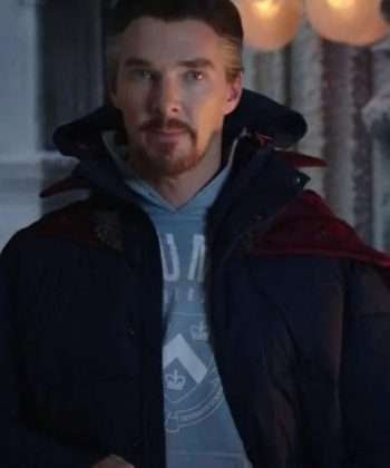Spider Man No Way Home Benedict Cumberbatch Blue Puffer Jacket