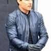 Ethan Hunt Mission Impossible Fallout Tom Cruise Blue Leather Jacket