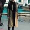 Gal Gadot Red Notice 2021 The Bishop Leather Trench Coat