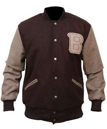 Hotline Miami Flight Brown Wool Varsity Jacket