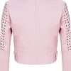 TV Series Girls5eva Summer Dutkowsky Pink Leather Biker Studded Jacket