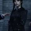 Jenna Ortega TV Series Wednesday Black Coat
