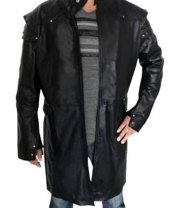 Jeremy Renner Hansel & Gretel Witch Hunters Black Leather Coat