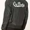 Johnny Depp Cry Baby Black Satin Bomber Jacket
