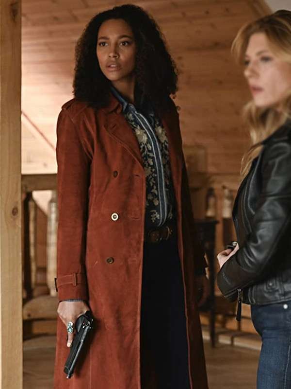 Cassie Dewell Big Sky Brown Leather Coat