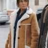 Emmanuelle Chriqui TV Series Superman & Lois Brown Shearling Coat