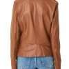 Brown Leather Jacket for Women