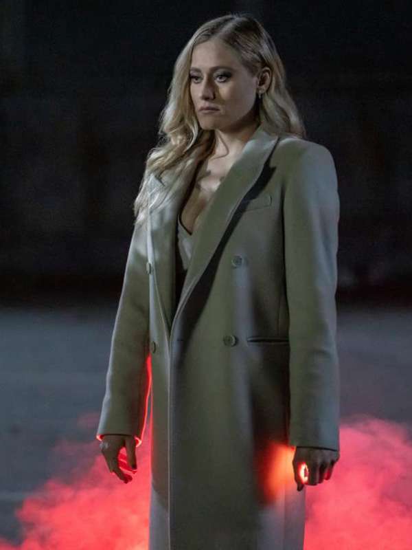 Nancy Drew S03 Charity Hudson Dow Beige Trench Coat TV Series Nancy Drew Olivia Taylor Dudley Beige Wool Coat