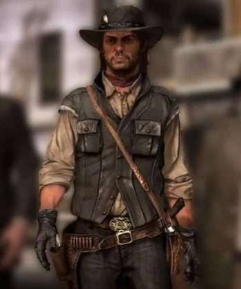 Red Dead Redemption 2 John Marston Black Leather Vest