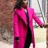 Charmed S03 Maggie Vera Pink Wool Coat