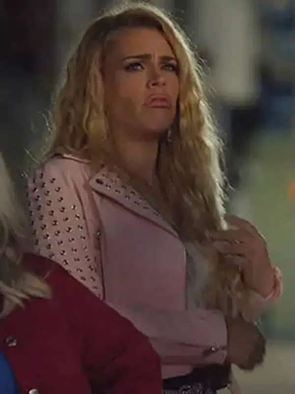 TV Series Girls5eva Summer Dutkowsky Pink Biker Studded Jacket