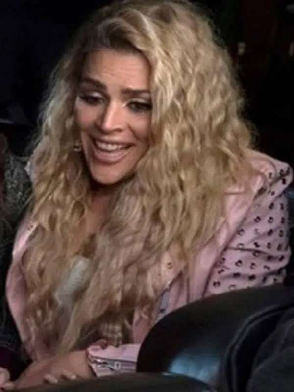 Girls5eva Summer Dutkowsky Pink Leather Biker Studded Jacket