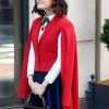 Katy Keene Lucy Hale Red Wool Vest