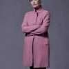 Sarah Gresham War of the Worlds Pink Wool Coat