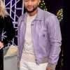 John Legend The Voice Purple Leather Jacket