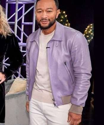 John Legend The Voice Purple Leather Jacket