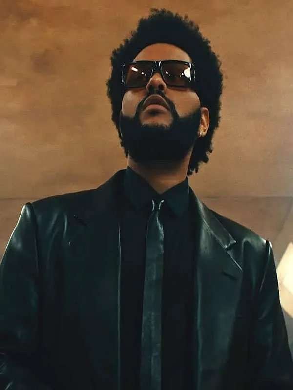 Take My Breath The Weeknd Black Leather Coat