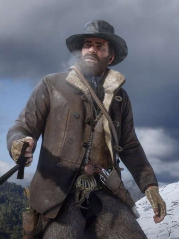 Video Game Red Dead Redemption 2 Brown Scout Shearling Jacket